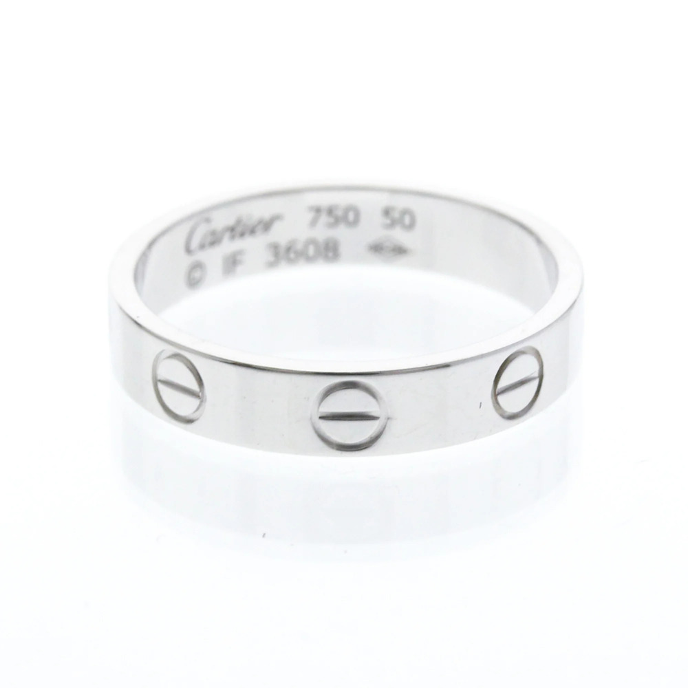 CARTIER 18k Silver Love Ring - Picture 1 of 9